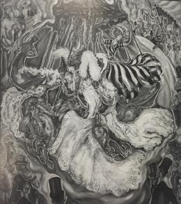  Batthyány, Gyula -  On the Cover of Hungarian Hüperion. Gyula Batthyány Caroussel, 1920; 50x132 cm; oil on canvas